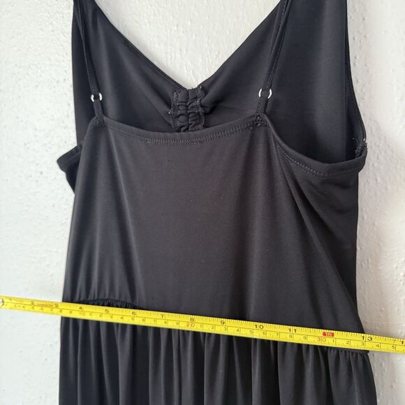Love Tree Jumpsuit Women's Size L Black Wide-leg Lightweight - Picture 10 of 14